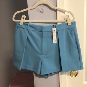 Alice + Olivia sky blue tailored suit shorts size 12 NWT